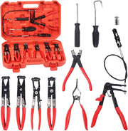 Set kit di 9 pinze per fascette morsetti auto smonta fascette auto