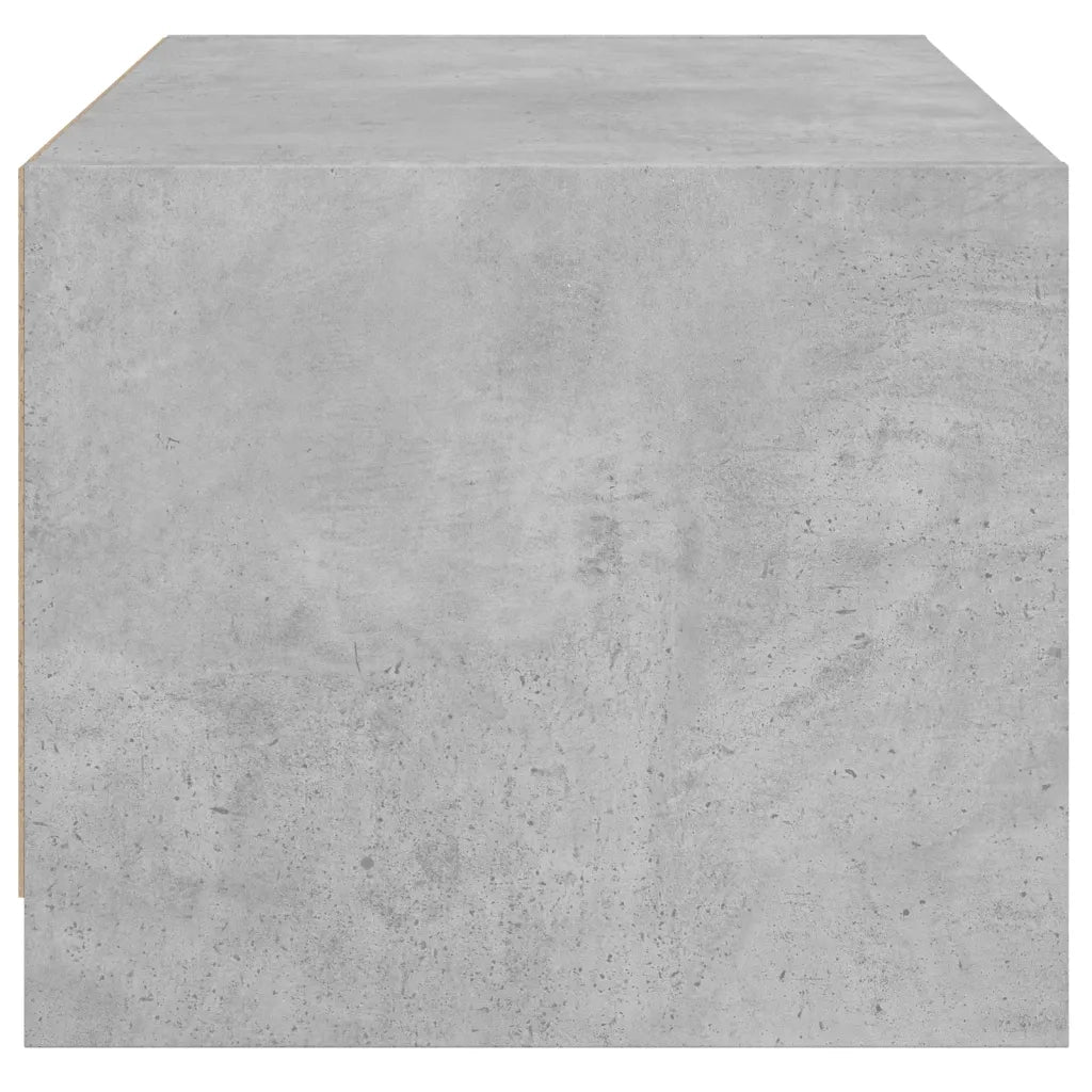 Tavolino da salotto | Tavolino da caff¨¨ | Tavolino da Soggiorno con Ante in Vetro Grigio Cemento 68x50x42cm