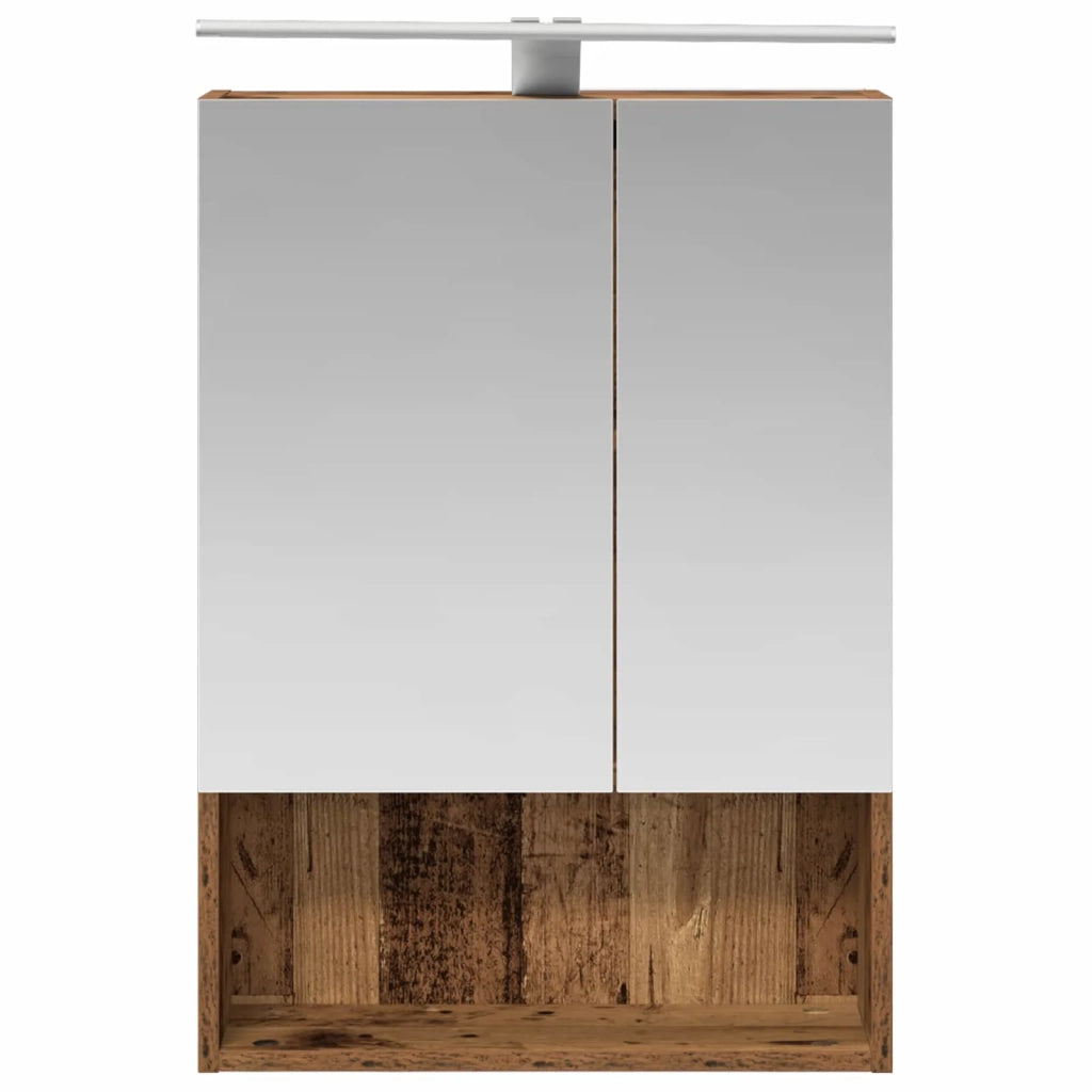 Mobiletto per specchio da bagno Legno vecchio 50 x 14,5 x 70 cm 889213