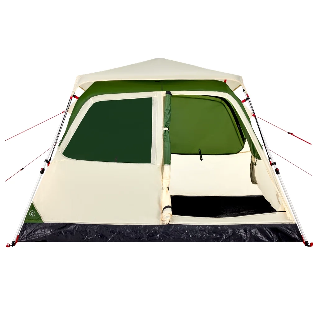 Tenda a Cupola da Campeggio 4 Persone Verde a Rilascio Rapido 4004230