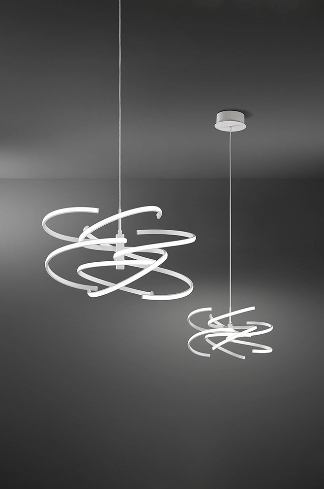 Sospensione in metallo verniciato bianco Nest LED 60W CCT 3000K 4000K 6000K CRI?80 220-240V 50/60Hz 4800Lm