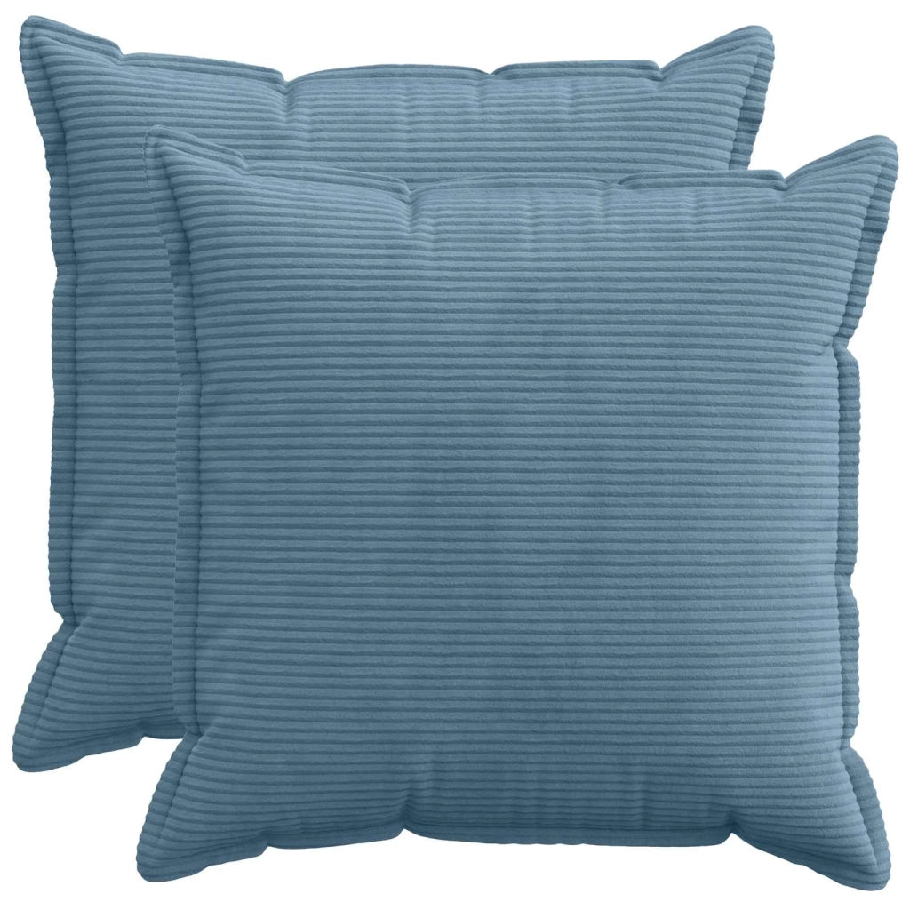 Federa 2 pz HOUTEN Blu 70 x 70 cm corduroy 921343
