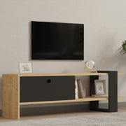 Taurasi, Mobile Porta tv Un'anta, 120x25x37h cm Nero Antracite