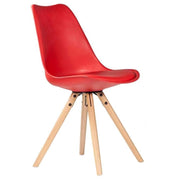 Sedia rossa in polipropilene 54x48x83/48h