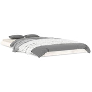 Letto singolo | Letto per adulti | Giroletto senza Materasso Bianco 100x200 cm Legno Massello Pino