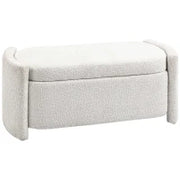 Panchina con Spazio di Archiviazione Panca per Corridoio, Imbottita, 105 cm x 44 cm x 45.5 cm, Crema e Beige