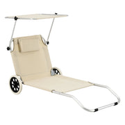 Lettino prendisole con ruote alluminio poliestere beige argento opaco 03_0006420
