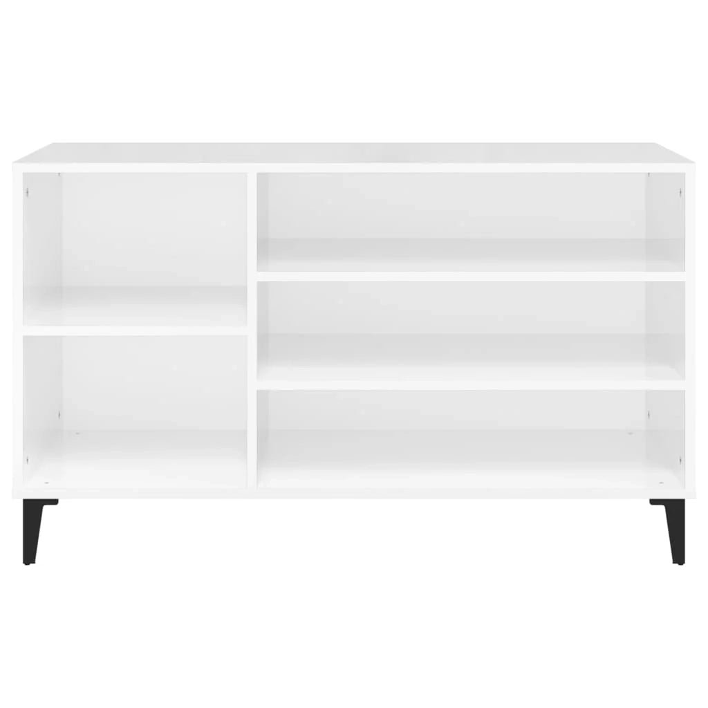 Scarpiera mobile contenitore per scarpe mobile contenitore per ingresso/corridoio/soggiorno finitura lucida 102 x 36 x 60 cm legno ingegnerizzato bianco 02_0021286