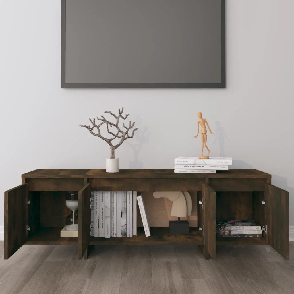 Mobile Porta TV-Mobile per TV-Credenza TV Rovere Fumo 120x30x40,5 cm in Truciolato