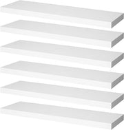Set di 6 pannelli di MDF bianco per libri e decorazione 70 x 229 x 38 cm
