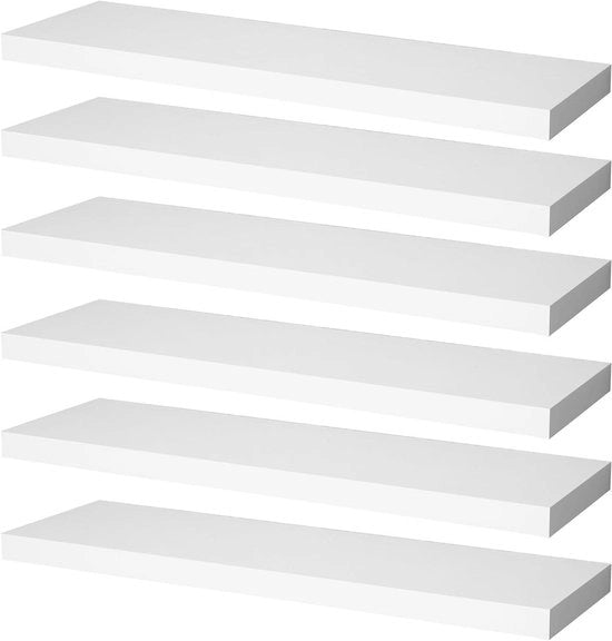 Set di 6 pannelli di MDF bianco per libri e decorazione 70 x 229 x 38 cm