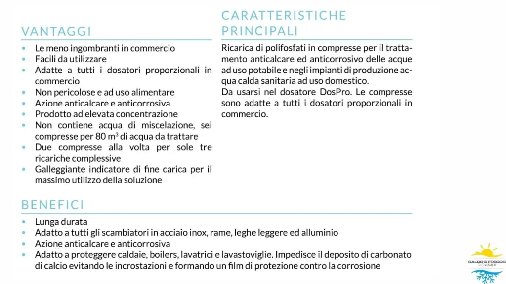 Manta Ecologica Ricarica Universale Di Polifosfati In Compresse Dostabs