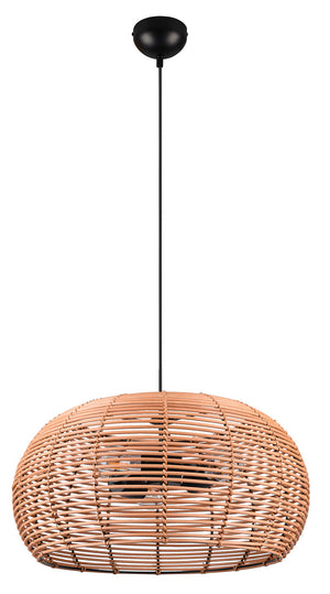 Lampada a Sospensione da Interno Attacco E27 in Tessuto Naturale