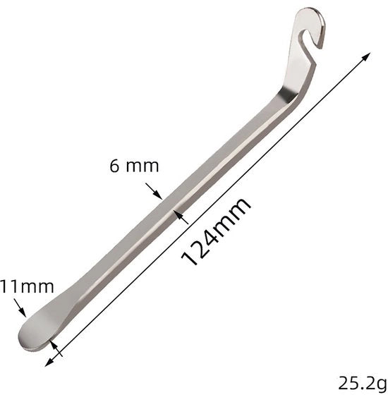 Manubrio per pneumatici in metallo, manubrio per pneumatici in plastica, manubrio per pneumatici, strumento per la riparazione delle gomme, morsa, strumento per la rimozione delle gomme, 5 pezzi in totale (2 pezzi in plastica)