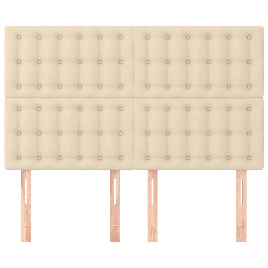 Testiera Crema 144x5x118/128 cm Tessuto 3116769