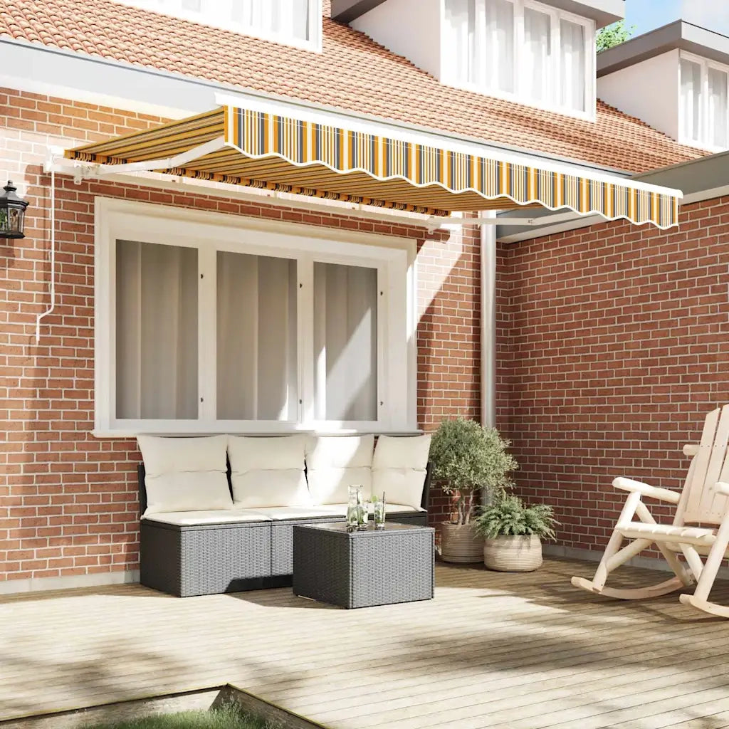 vidaXL Tenda Retrattile Multicolore 350 x 200 cm