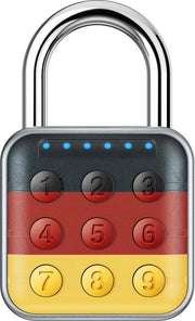 Cassaforte combinata, cassaforte combinata, slot per locker e slot per locker per palestra - Alta sicurezza, facile da usare per palestra, scuola, viaggi, all'aperto - Bandiera tedesca
