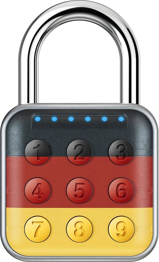 Cassaforte combinata, cassaforte combinata, slot per locker e slot per locker per palestra - Alta sicurezza, facile da usare per palestra, scuola, viaggi, all'aperto - Bandiera tedesca