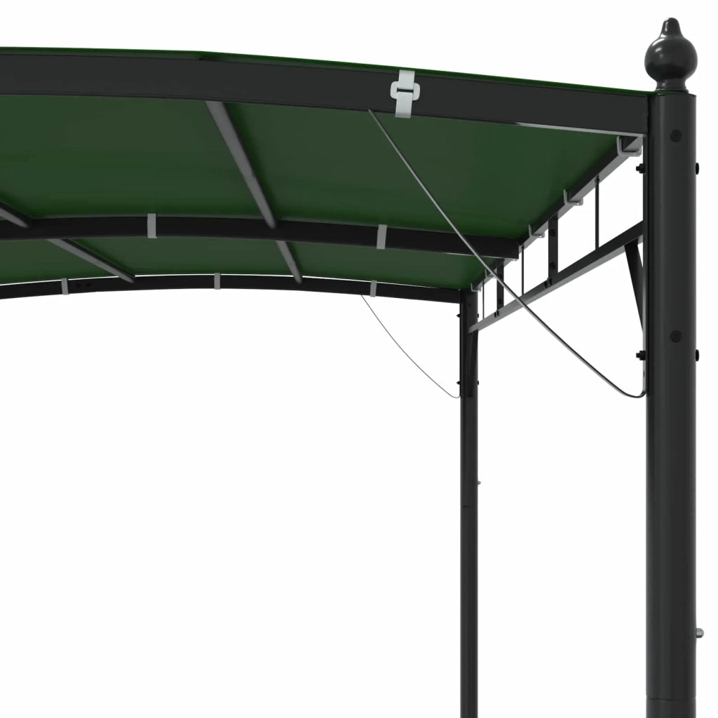 Gazebo 3 x 3 x 2,55 m Verde Tessuto e Alluminio 180 gsm