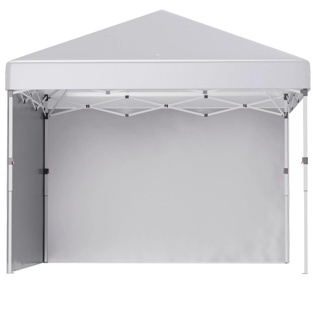 Tonnelle da giardino pop-up regolabile in altezza con protezione laterale ¨C zephmum ¨C 297x297x288 cm bianco