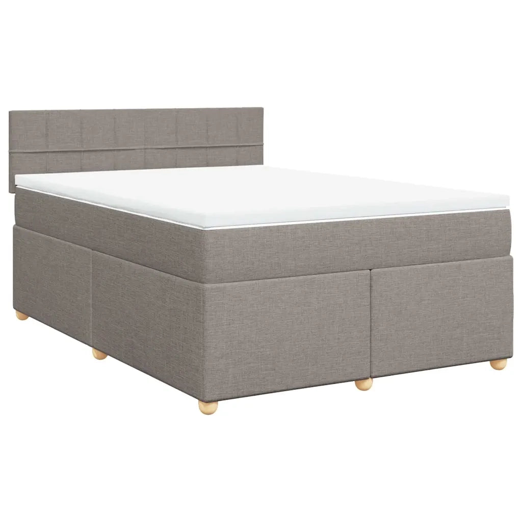 Giroletto a Molle con Materasso Tortora 140x190 cm in Tessuto 3286679