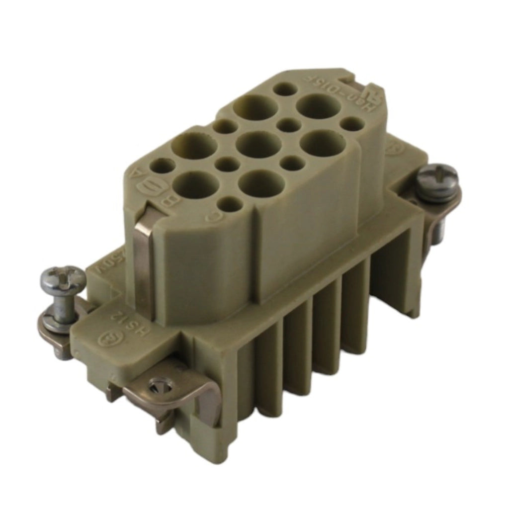 Inserto femmina 15 poli 10A 250V Harting