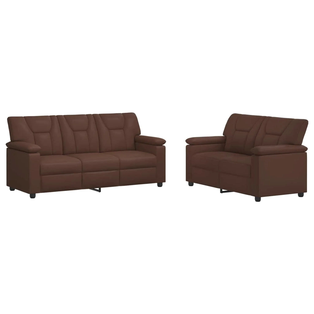 Set di divani 2 pcs Marrone Similpelle 3430560