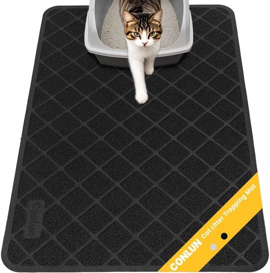 Mat di gatto con rete, 61 x 43 cm, materiale impermeabile e resistente all'urina, facile da pulire, modello a rete.