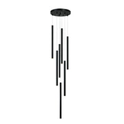 Lampadario Lungo 7 luci G9 nero Ø30 Light Prestige