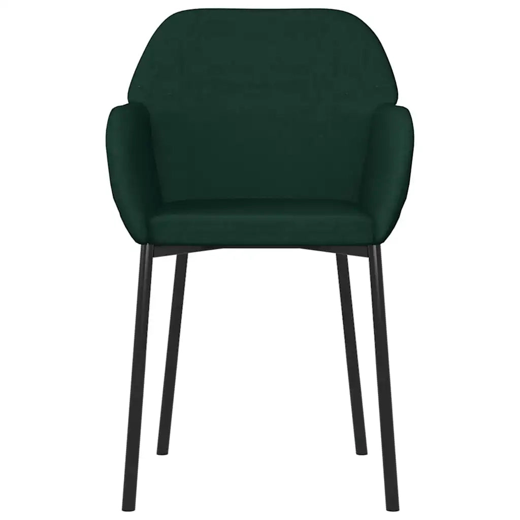 Sedie da Pranzo 2 pz Verde Scuro in Velluto cod mxl 16908
