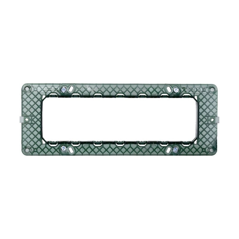 Supporto 7P Serie Starlight 7 Posti Compatibile Con Vimar Plana
