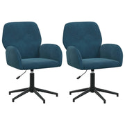 Sedie da scrivania girevoli 2 pz 54 x 55 x 90 cm Blu 3428326