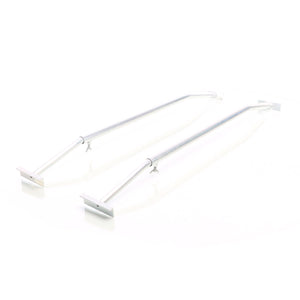 Staffe telo per rimorchi leggeri e carrelli appendice, 2 barre allungabili 100-145cm, in alluminio