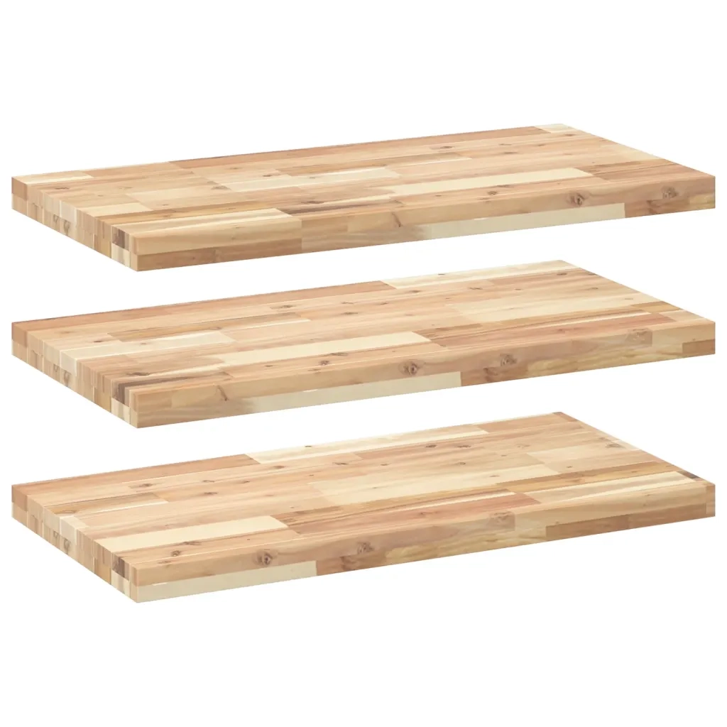 vidaXL Mensole da Parete 3 pz 100x40x4 cm Legno Acacia Non Trattato
