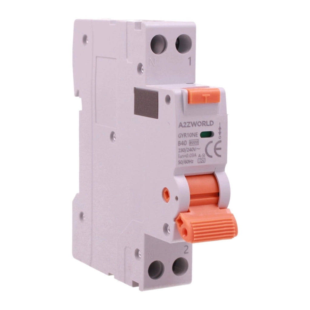 RCBO Interruttore Magnetotermico Differenziale Tipo A-SI Super Immunizzato, Curva B 1P+N 1M 6000A 30mA AC 230V IP20, GYR10N, Disponibili 6A 10A 16A 20A 25A 32A 40A (B40A)