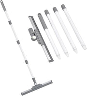 Aspirapolvere multifunzionale con testa di gomma in silicone, manico lungo per pulizia di pavimenti, bagno, doccia, finestre e superfici di vetro.