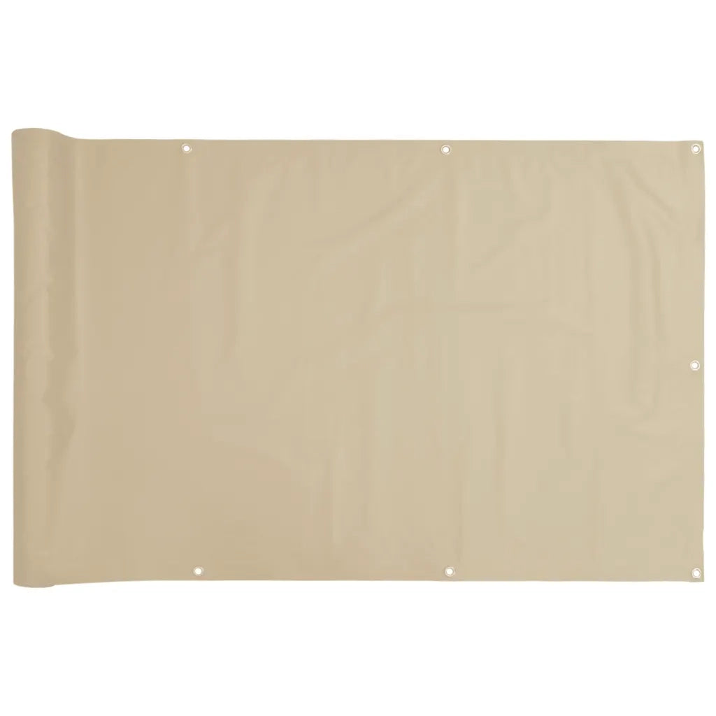 Paravento da Balcone in Tessuto Oxford 75x400 cm Beige cod mxl 25184