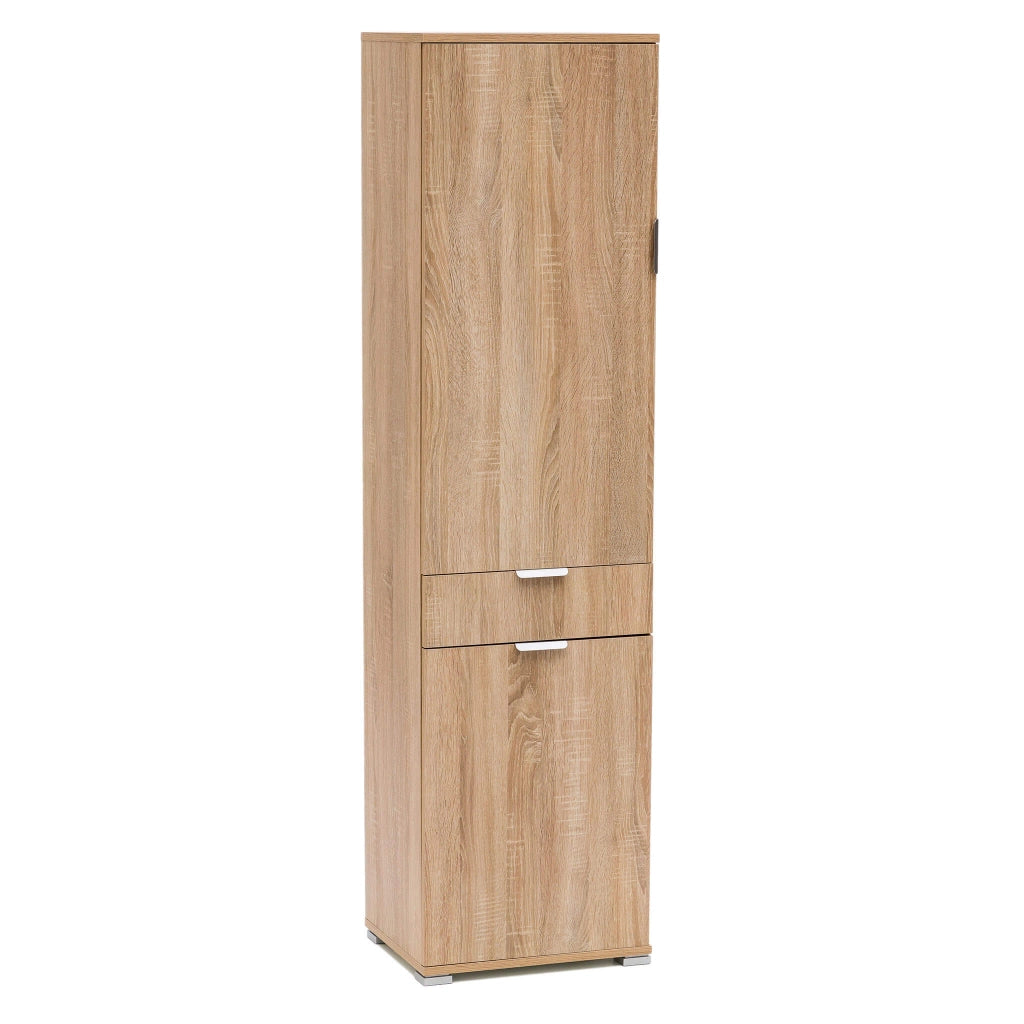 ARMADIO CON 2 ANTE E 1 CASSETTO NATURALE 45 X 38 X H174 CM