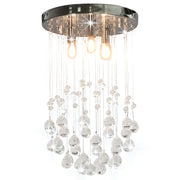Elegante plafoniera di design a forma sferica 25 x 40 cm che offre un'illuminazione ottimale e crea un'atmosfera accogliente realizzata in metallo argentato. Codice articolo: 02_0046394.