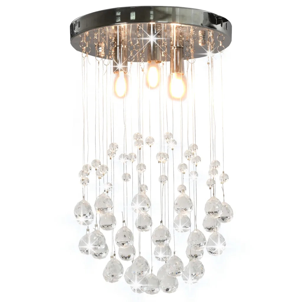 Elegante plafoniera di design a forma sferica 25 x 40 cm che offre un'illuminazione ottimale e crea un'atmosfera accogliente realizzata in metallo argentato. Codice articolo: 02_0046394.