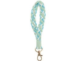 Maniglia a catena bohemienne stile - Catena macramè intrecciata - Disegni fiorali - Filo di cotone - Chiusura a gancio duratura - Manufatto a mano - Cordoncino per chiave