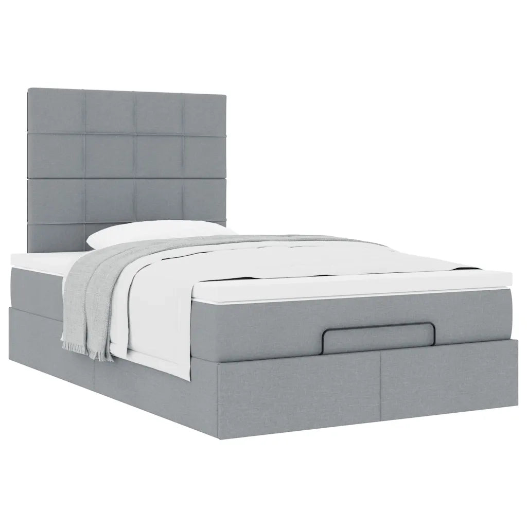 Struttura Letto Pouf con Materasso 120x200 cm in Tessuto 3313147