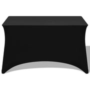 Fodere Elasticizzate per Tavolo 2 pezzi 183x76x74 cm Nero CFW4961170