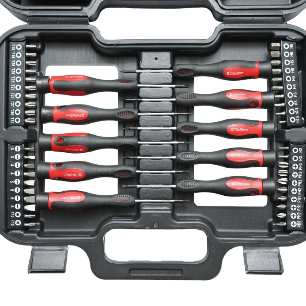 Set di cacciaviti e punte,kit cacciaviti inserti Torx 58 pezzi Set di cacciaviti a taglio, a croce, Torx 58 pezzi Breckner Germany