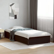 Giroletto Nero 100x200 cm in Legno Multistrato e Metallo 845106