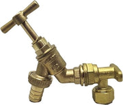 Flessa di raccordo per irrigazione e lavaggio auto 1/2" in ottone per armatura di parete