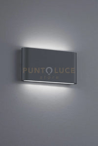 THAMES II APPLIQUE DA ESTERNO LED 9W 900lm, 3000K BI-EMISSIONE FUSIONE ALLUMINIO ANTRACITE OPACO IP54 L. 17,5CM