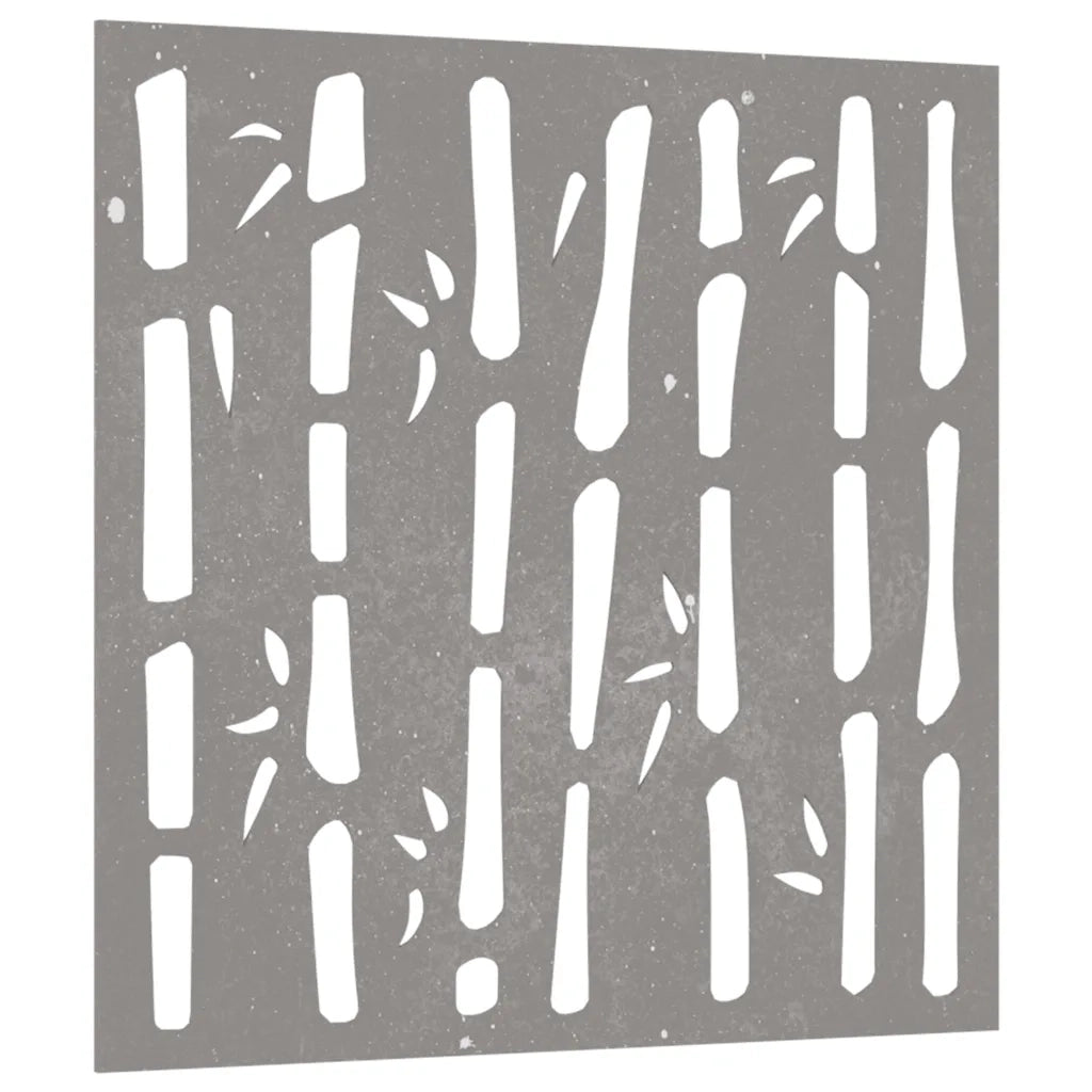 Decorazione Muro da Giardino 55x55 cm Bamb¨´ in Acciaio Corten CFW1553347