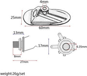 Jack Socket Plaat per Chitarra Elettrica a Stile Stratocaster con Entrata e Uscita