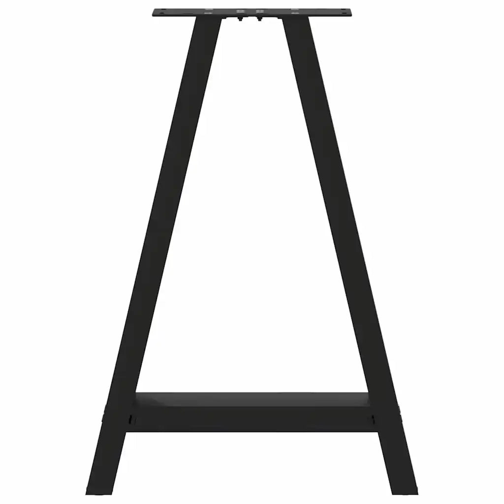 Gambe per tavolo da pranzo a forma di A 2 pz nere 60x(72-73) cm in acciaio 4012848
